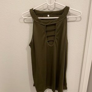 Green tank top